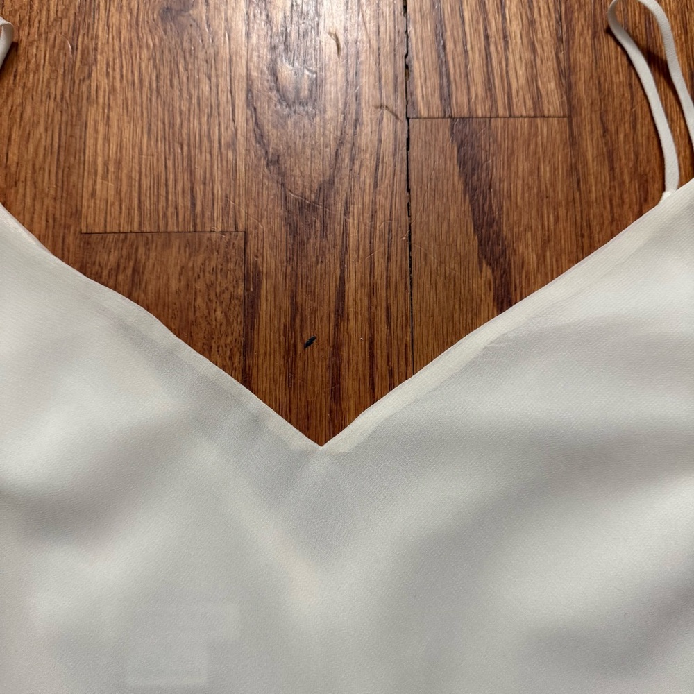 Jenny Yoo V neck strappy camisole top in white size 4 - Picture 5 of 13